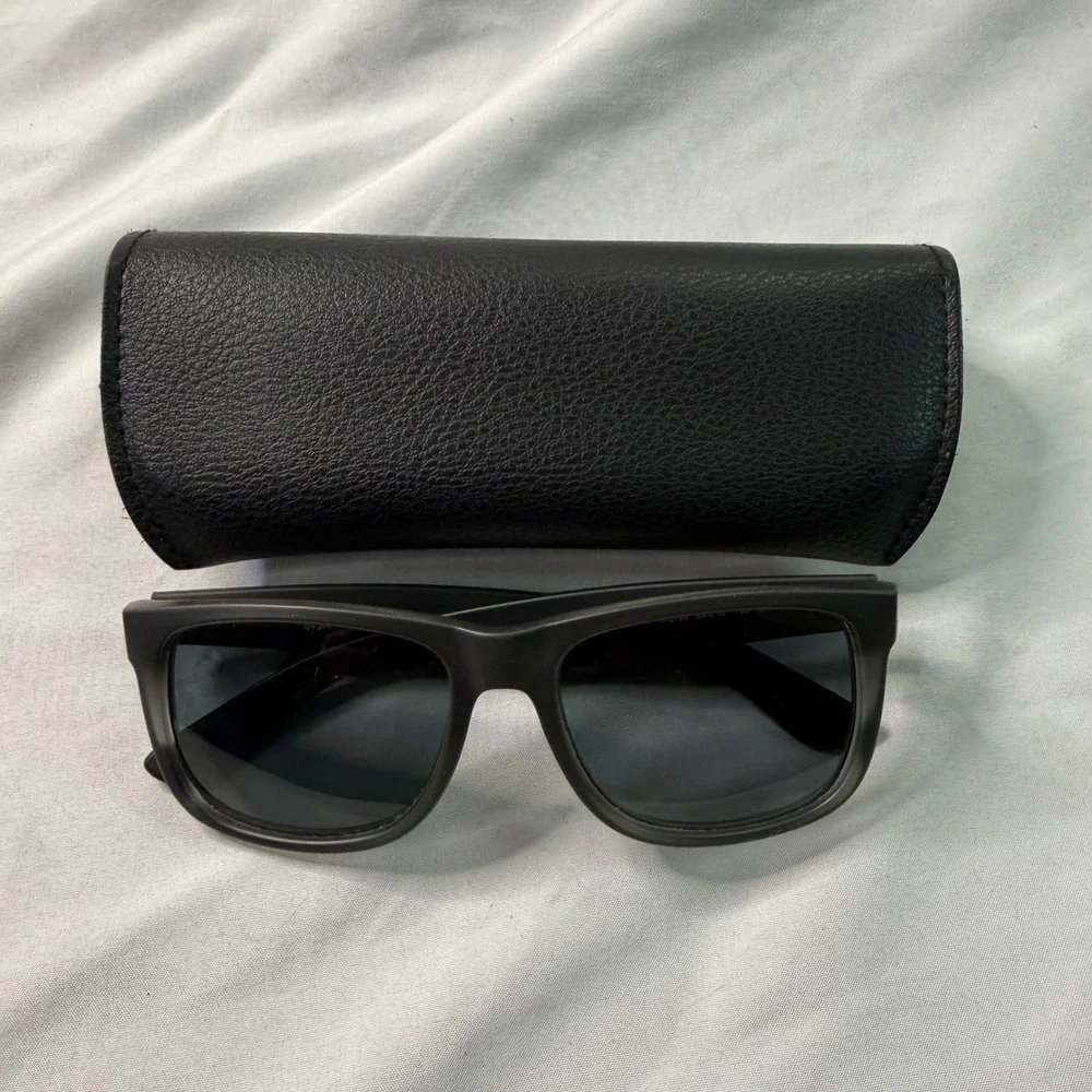 Ray-Ban Justin RB4165 Grey Gradient Matte Sunglasses 54mm Prescription Lenses
